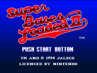 Super 3D Baseball title screen for Super Famicom